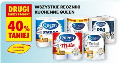 Ręczniki kuchenne Queen Strong drugi -40% taniej promocja w Biedronka