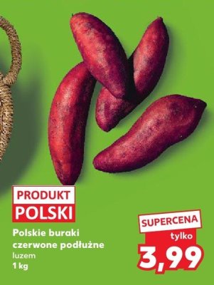 Polskie buraki czerwone podłużne luzem 1 kg promocja w Kaufland