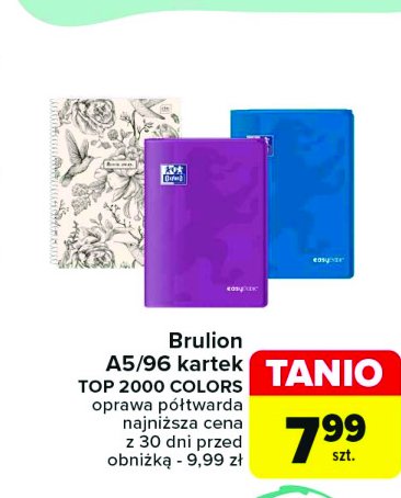 Brulion a5/96 kartek Oxford promocja