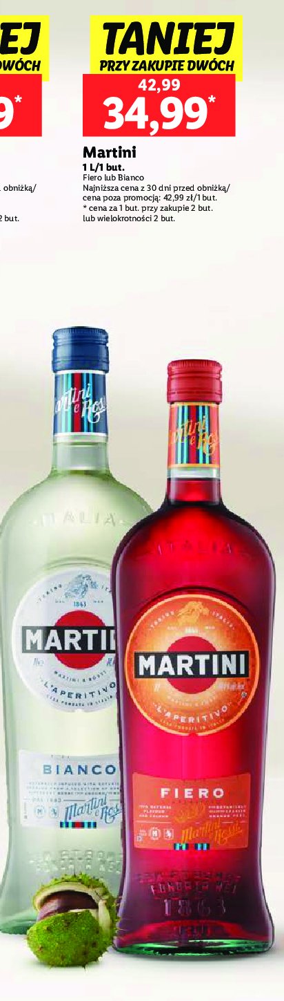 Vermouth Martini bianco promocja w Lidl