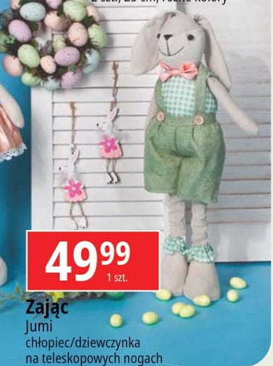 Zaj膮czek materia艂owy 32 cm dziewczynka Jumi promocja