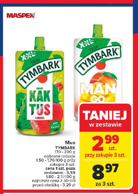 Mus jabłko- kaktus Tymbark promocja