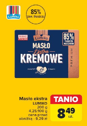 Masło ekstra kremowe Lumiko promocja