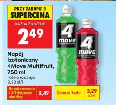 Napój izotoniczny Multifruit, 750 ml, różne rodzaje promocja w Biedronka
