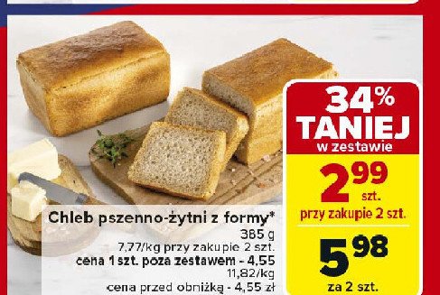 Chleb pszenno-żytni z formy promocja