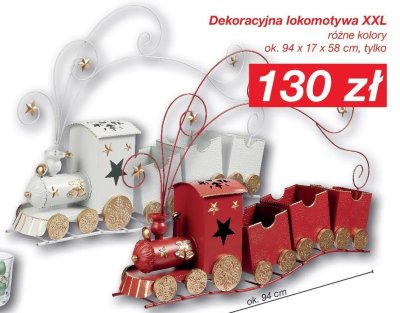 Dekoracyjna lokomotywa XXL promocja w KiK