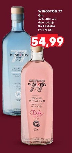 Gin Wingston 77 london dry promocja w Kaufland