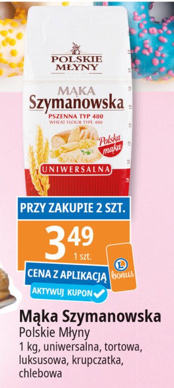 Mąka szymanowska uniwersalna Polskie młyny promocja w Leclerc