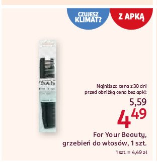 Grzebień do włosów For your beauty promocja