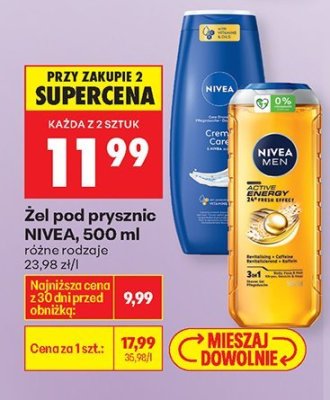 Żel pod prysznic NIVEA, 500 ml promocja w Biedronka