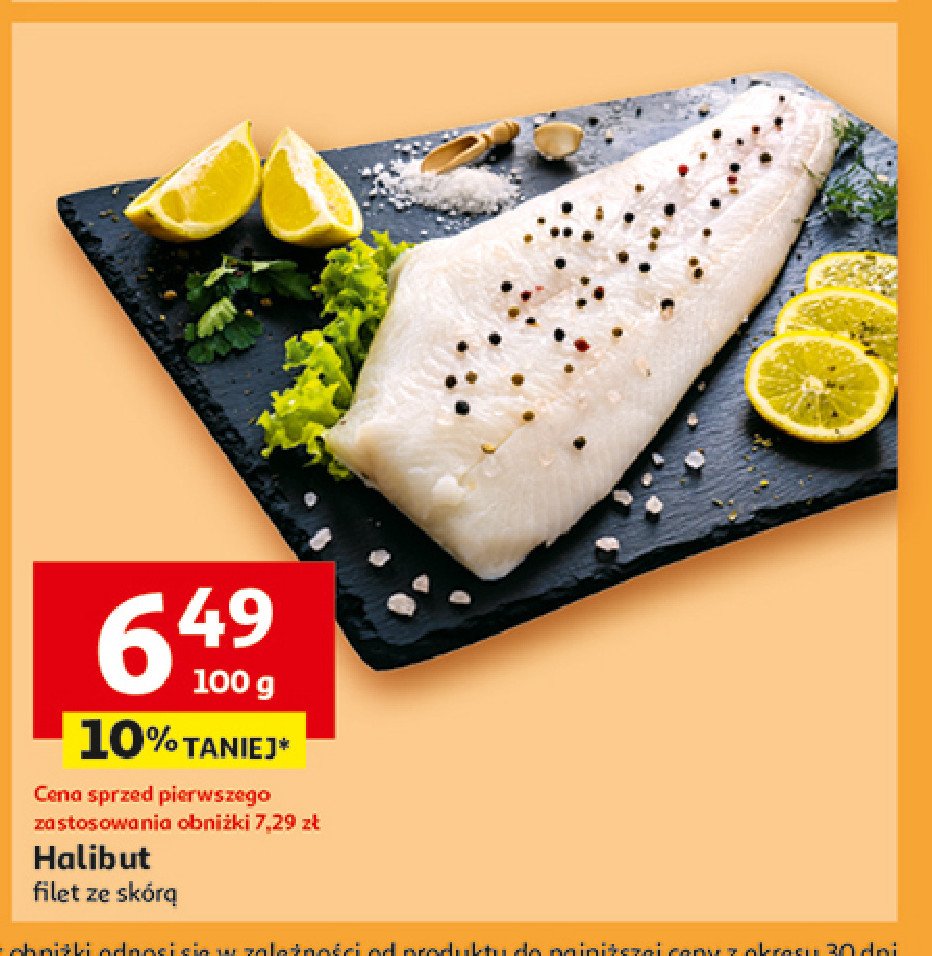 Halibut filet ze skórą promocja