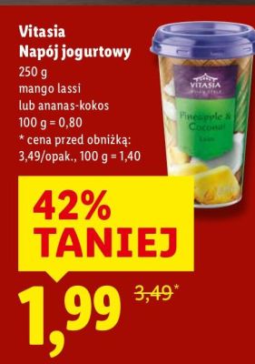 Napój jogurtowy Vitasia mango lassi  promocja w Lidl
