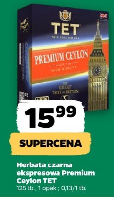 Herbata czarna ekspresowa Premium Ceylon TET promocja w Netto