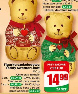 Figurka czekoladowa Teddy Sweater  promocja w Dino