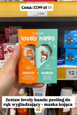 Zestaw lovely hands peeling do rąk wygładzający + maska kojąca  promocja w Dino