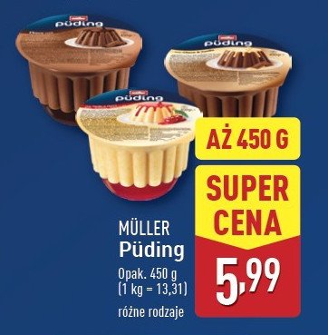 Pudding czekolada i wanilia Muller promocja w Aldi