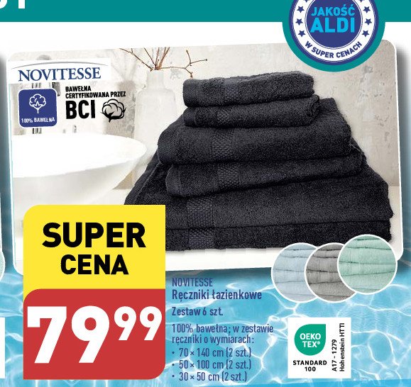 Ręczniki łazienkowe Novitesse promocja
