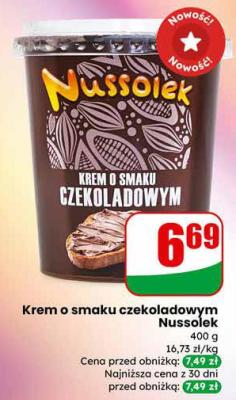 Krem o smaku czekoladowym Nussolek promocja w Dino