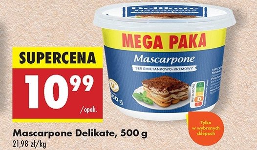 Mascarpone Delikate promocja w Biedronka