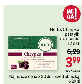 Suplement diety na chryp臋 HERBS promocja