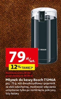 Młynek do kawy Bosch TSM6A promocja w Auchan