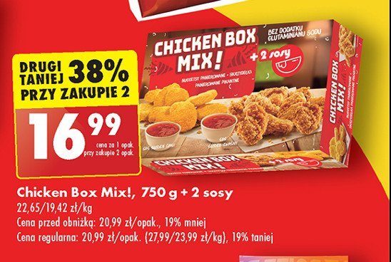 Chicken box + 2 sosy promocja