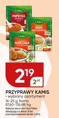 Przyprawy kamis Kamis promocja w Chata Polska