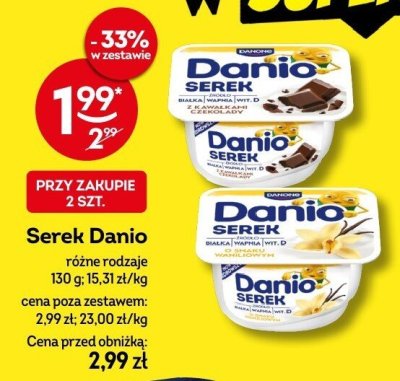 Serek Danio różne rodzaje promocja w Żabka