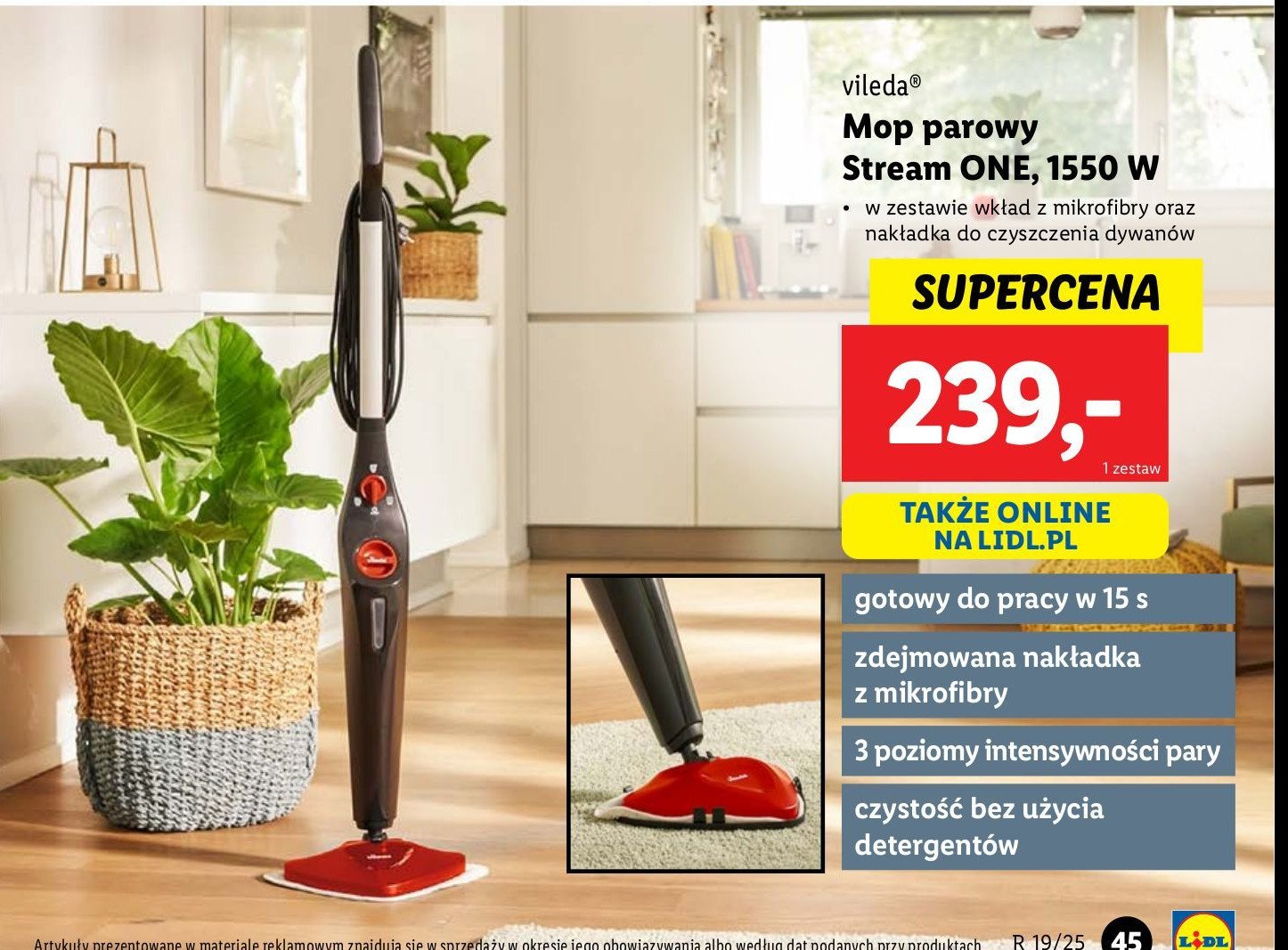 Mop parowy 1550w Vileda promocja