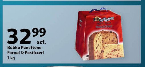 Babka drożdżowa pannetone z rodzynkami Fornai & pasticceri promocja w Auchan