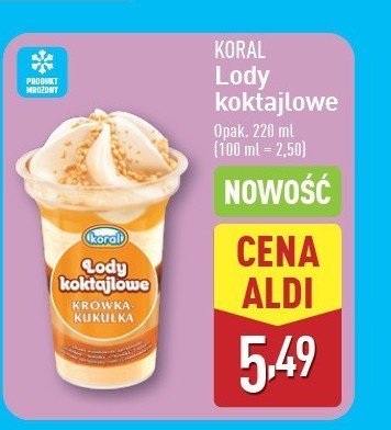 Lody koktajlowe Koral kr贸wka-kuku艂ka promocja