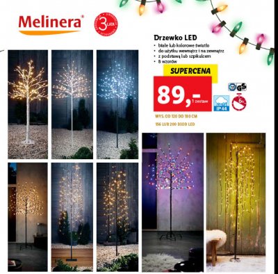 Drzewko led 120 cm kolorowe Melinera promocja