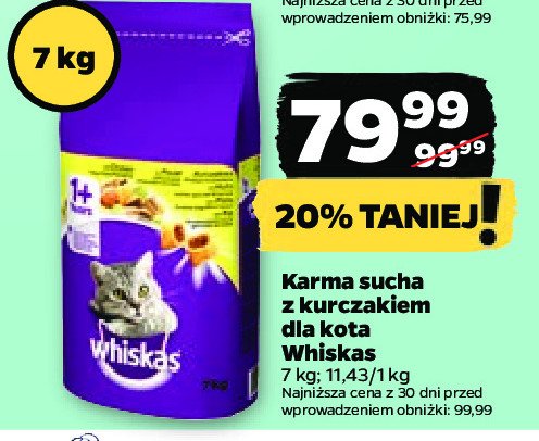 Karma dla kota kurczak 1+ Whiskas promocja