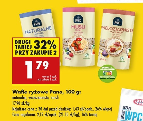 Wafle ryżowe naturalne Pano promocja