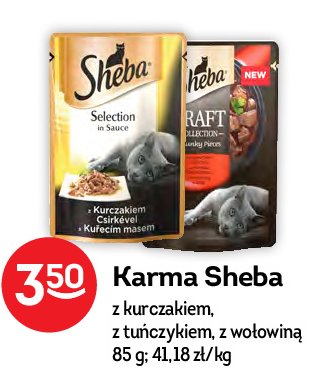 Karma dla kota z tuńczykiem Sheba delicato promocja
