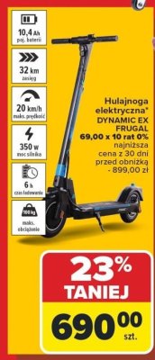 Hulajnoga elektryczna DYNAMIC EX FRUGAL promocja w Carrefour