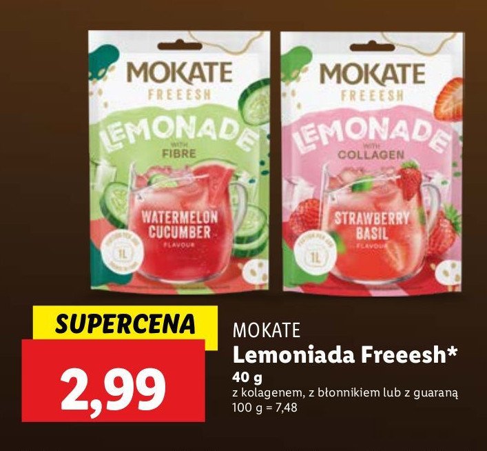 Lemoniada strawberry basil Mokate promocja