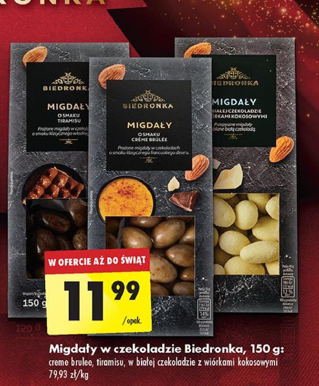 Migdały w czekoladzie tiramisu Biedronka promocja