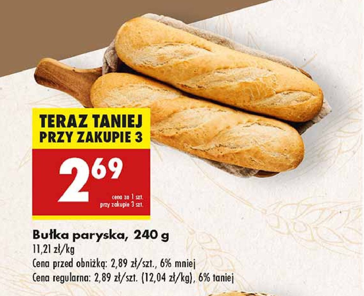 Bułka paryska promocja w Biedronka