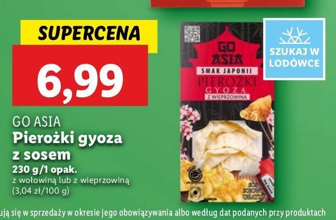 Pierożki gyoza z wołowiną Go asia promocja