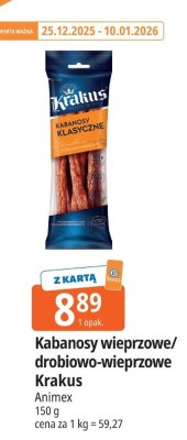 Kabanosy wieprzowe promocja w Leclerc