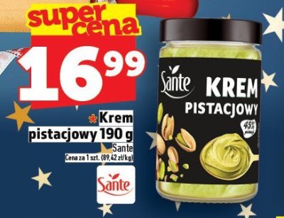 Krem pistacjowy 190g Sante promocja w TOPAZ