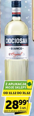 Wino Vermouth Ciociosan bianco, rosso promocja w Groszek