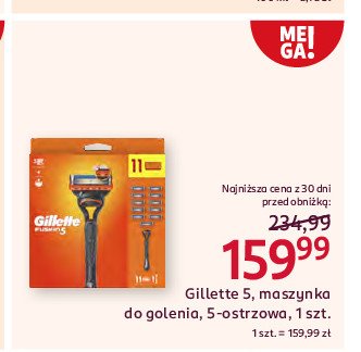 Maszynka + 10 wkładów Gillette fusion 5 promocja w Rossmann