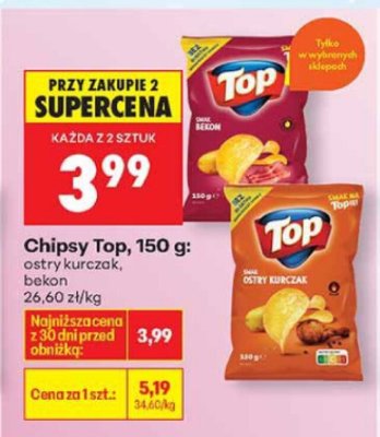 Chipsy bekon 150g promocja w Biedronka