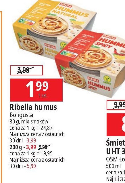 Hummus natural Ribella promocja