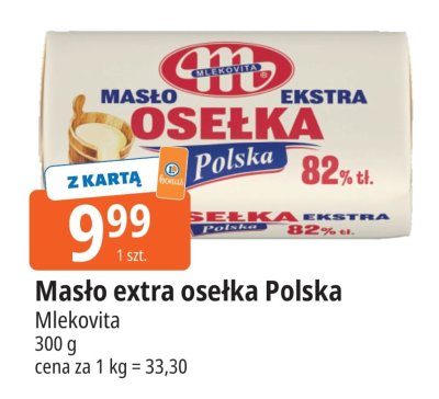 Masło extra osełka Polska Mlekovita promocja w Leclerc
