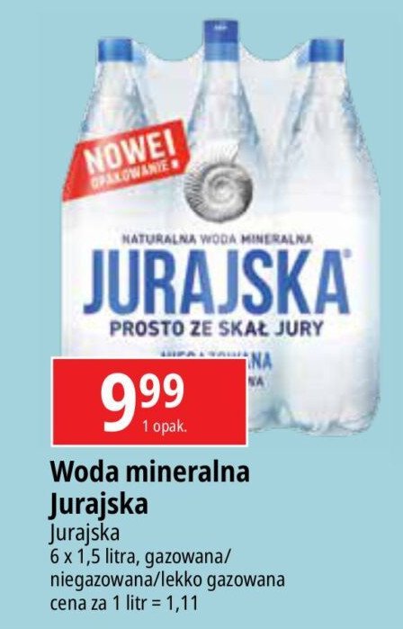 Woda lekko gazowana Jurajska promocja