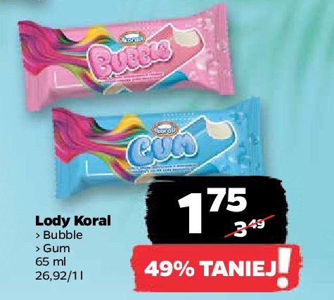 Lód gum Koral promocja