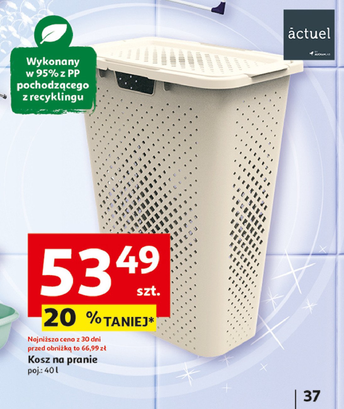 Kosz na pranie 40 l Actuel promocja